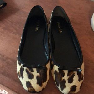 Prada Leopard Print Flats